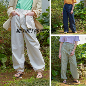 现货 韩国设计师品牌LOCLE 19夏款 大口袋不对称门襟收脚口休闲裤