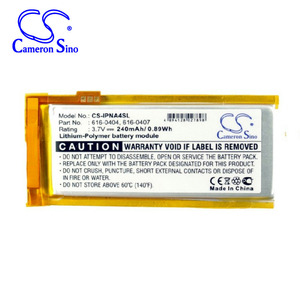 CameronSino适用AppleiPod Nano 4th 4GBMP3/4电池616-0405