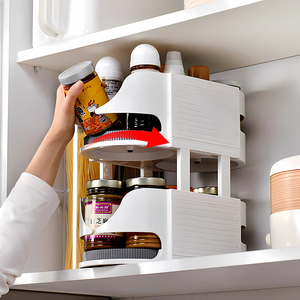 厨房多功能可旋转调味品调料冰箱收纳置物架转角收纳架子橱柜转盘