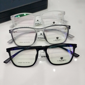 莱肯laiken超轻商务tr90磨砂方形全框近视眼镜架可配片试戴磨砂黑