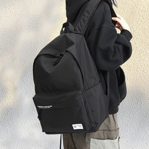 双肩包男黑色书包女初中生高中大学生男士简约大容量旅行电脑背包