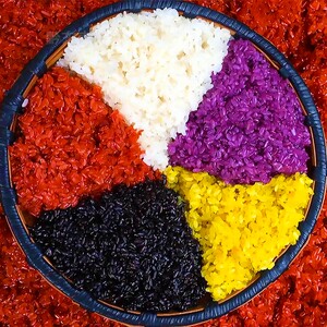 1号自营仓淘宝贵州土特产布依族五色糯米饭染色花米饭 五彩米糯米饭