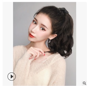 假发尾卷发梨花