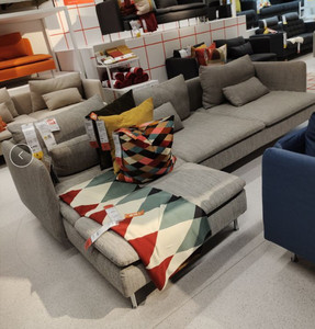 宜家 索德汉 四人沙发和贵妃椅 开放式 客厅北欧布艺多色国内代购