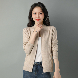 春款开襟毛衣女