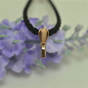 00珠宝定制工厂8淘宝18k金吊坠扣头翡翠蜜蜡玉坠扣镂空单排镶钻瓜子