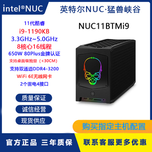 英特尔NUC11BTMi9猛兽峡谷微型PC商用迷你主机支持扩展独立显卡