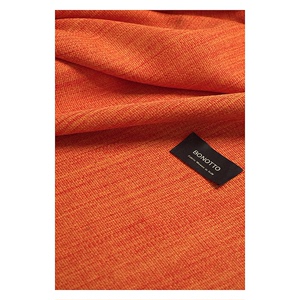 意大利工厂BONOTTO 落日橙霞 高货双面织时装橘红色面料 宽1.35米