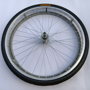 轮椅配件大全后轮24寸全套24x13/8充气轮胎1.4轴径直径60厘米轮子