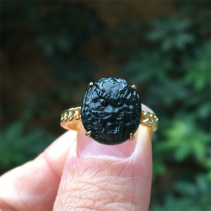 墨翠女戒指18k金