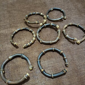 手工紫竹手镯多节紫竹鞭手镯男女情侣款简约手环饰品野生紫竹根