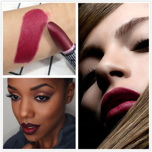 包邮stargazer酒红色口红暗红唇膏枣红色显白日常办公室妆复古风