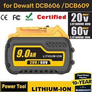 适用于DEWALT得伟20V 60V锂电池 DCB205 DCB609 电动工具电池