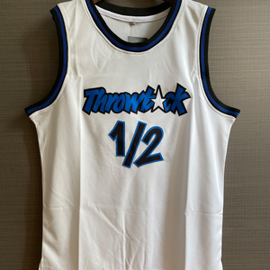 电影便士哈达威1/2号白色球衣 复古美式刺绣篮球服男比赛训练服嘻