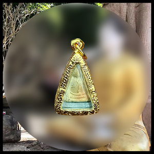 泰国特色龙婆卡贤南帕亚女王佛含鎏金壳无鉴定卡现货包邮寅之宅