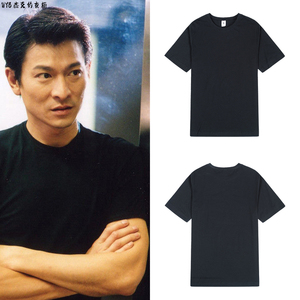 刘德华同款短袖t恤男女ins街头风纯色宽松纯棉情侣装上衣夏季半袖