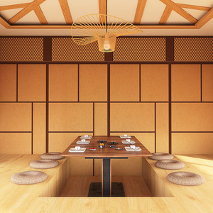 3d日式和风宣纸墙纸民宿酒店榻榻米居酒屋寿司料理店壁纸日系装饰