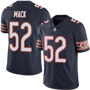 nfl橄榄球服chicago bears芝加哥熊队52号mack球衣男子短袖训练服