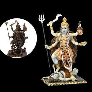 印度迦梨kali女战神武神湿婆神妃帕尔瓦蒂化身雕塑神像摆件