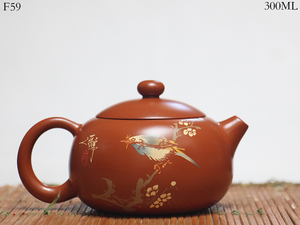 云南建水紫陶茶壶 hxz何锦苏佛涛大师复烧全手工紫陶壶f59 带证书