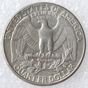 包邮 美国华盛顿老鹰25美分 24mm 美洲外国硬币钱币各国外币真币