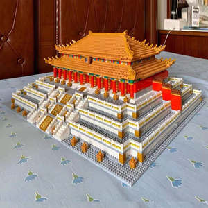 乐高积木故宫太和殿微颗粒成年高难度建筑城堡立体益智拼图3d玩具