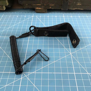 安全绳弹簧枪绳molle防丢枪纲92g改伸缩枪纲绳挂绳弹力通用钢丝款