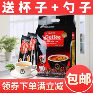 越南特产原装进口西贡炭烧速溶咖啡1800g三合一咖啡粉100条装包邮