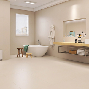 尚梅 侘寂风素色微水泥瓷砖客厅卫生间厨房奶白地板砖仿古砖60120