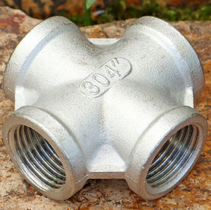 304不锈钢耐油耐腐蚀四分内丝四通接头 4分内螺纹 四通型分流接头