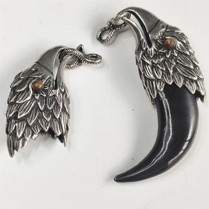 爪子套虎熊爪套勾子套鹰爪镶嵌虎爪包银吊坠男士霸气摸金套2人付款79