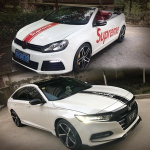 汽车引擎盖贴纸机盖潮牌车贴个性改装拉花supreme车身刮痕装饰贴