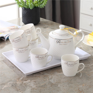 欧式简约陶瓷茶具套装杯子茶壶茶杯套耐热家用水具套装结婚