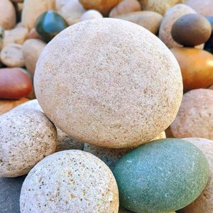 大圆石春石春天然圆鹅卵石摆石春风水镇宅摆件布景室内造景圆石头