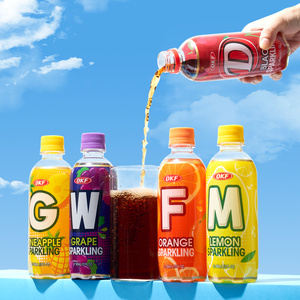 OKF韩国进口 果味碳酸饮料(低糖)6瓶*355ml/瓶 瓶装果味进口汽水