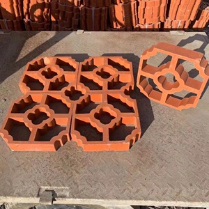 中式古建背景墙户外紫砂红花格闽南镂空花窗厦门古厝梅花花窗隔断