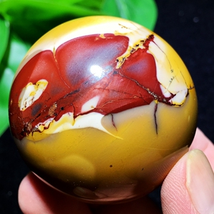 天然蛋黄玛瑙原石打磨抛光玛瑙水晶球摆件蛋黄石球家居客厅装饰品
