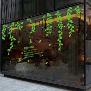 春季装饰玻璃贴商场店铺门贴橱窗场景氛围布置春天贴纸创意贴画