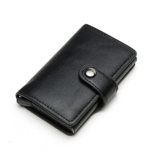铝合金属男士信用卡屏蔽RFID卡包 便携商务信用卡盒防磁防盗钱包