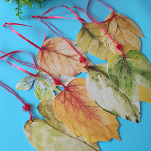 创意叶子明信片新年手写心愿卡许愿树吊卡祝福留言贺卡特色卡片纸