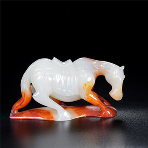 天然回流老玉高古玉和田玉雕玉马摆件艺术品装饰摆设古玉收藏