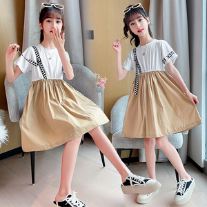 女童连衣裙夏装2022新款衣服女孩夏季公主裙网红洋气夏天儿童裙子