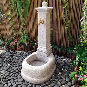 石材洗手盆落地式拖把池大理石水龙头景观庭院阳台户外家居墩布池