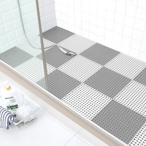 卫生间防滑垫镂空浴室儿童洗澡防摔网格家用拼接淋浴垫冲凉房地垫