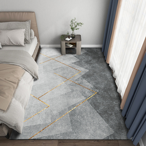 地毯卧室2024新款轻奢高级垫子房间床下地垫厚全铺可擦免洗床边毯