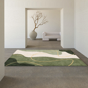 客厅地毯侘寂风家用轻奢日式现代简约抽象书房茶几毯卧室床边地垫