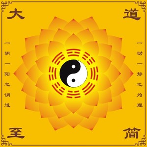 密宗莲花后天先天太极八卦贴荷花祥瑞莲花贴纸居室客厅如意吉祥贴