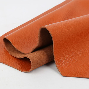 橘色牛皮皮料沙发软包手工diy皮具皮革面料整张牛皮料爱马仕橘黄