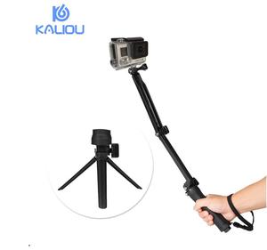 三向调节臂自拍杆GoPro配件适用于运动相机支架3-way多功能三折杆