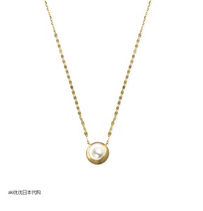 长款项链 珍珠镶嵌 黄金 tsutsumi10k金首饰品50cm精包装礼物
